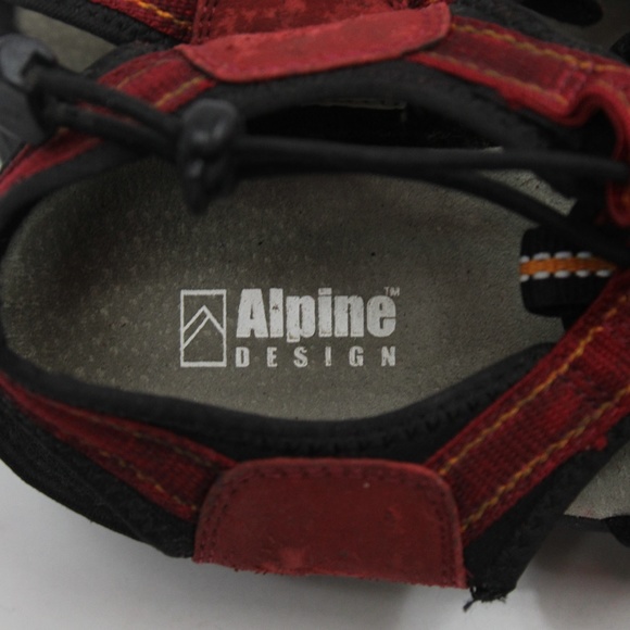 Red&Black Womens Alpine Design Hiking Trail Shoes - Picture 6 of 7